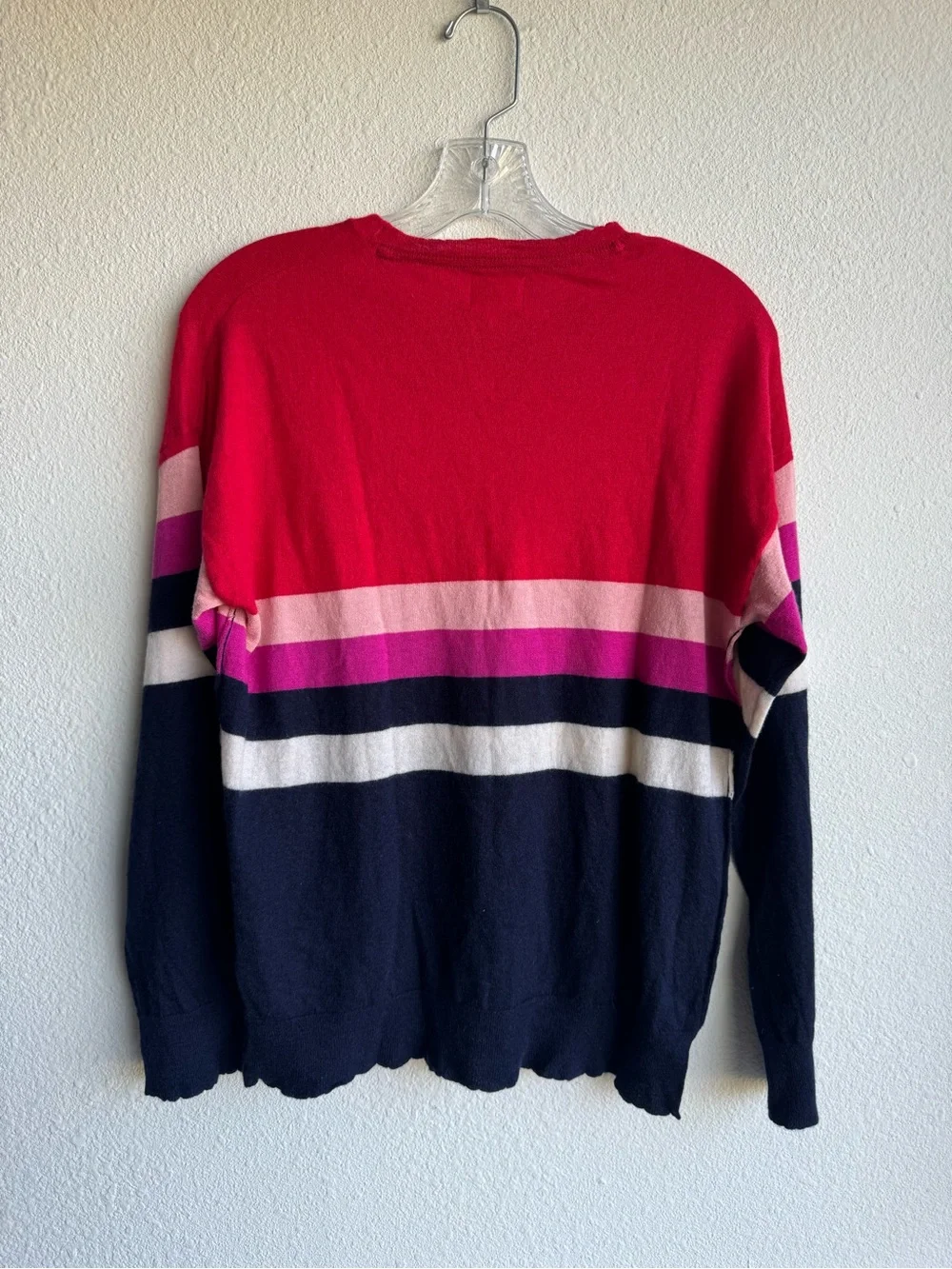 Sundry cashmere wool striped lightweight crew neck sweater size XS